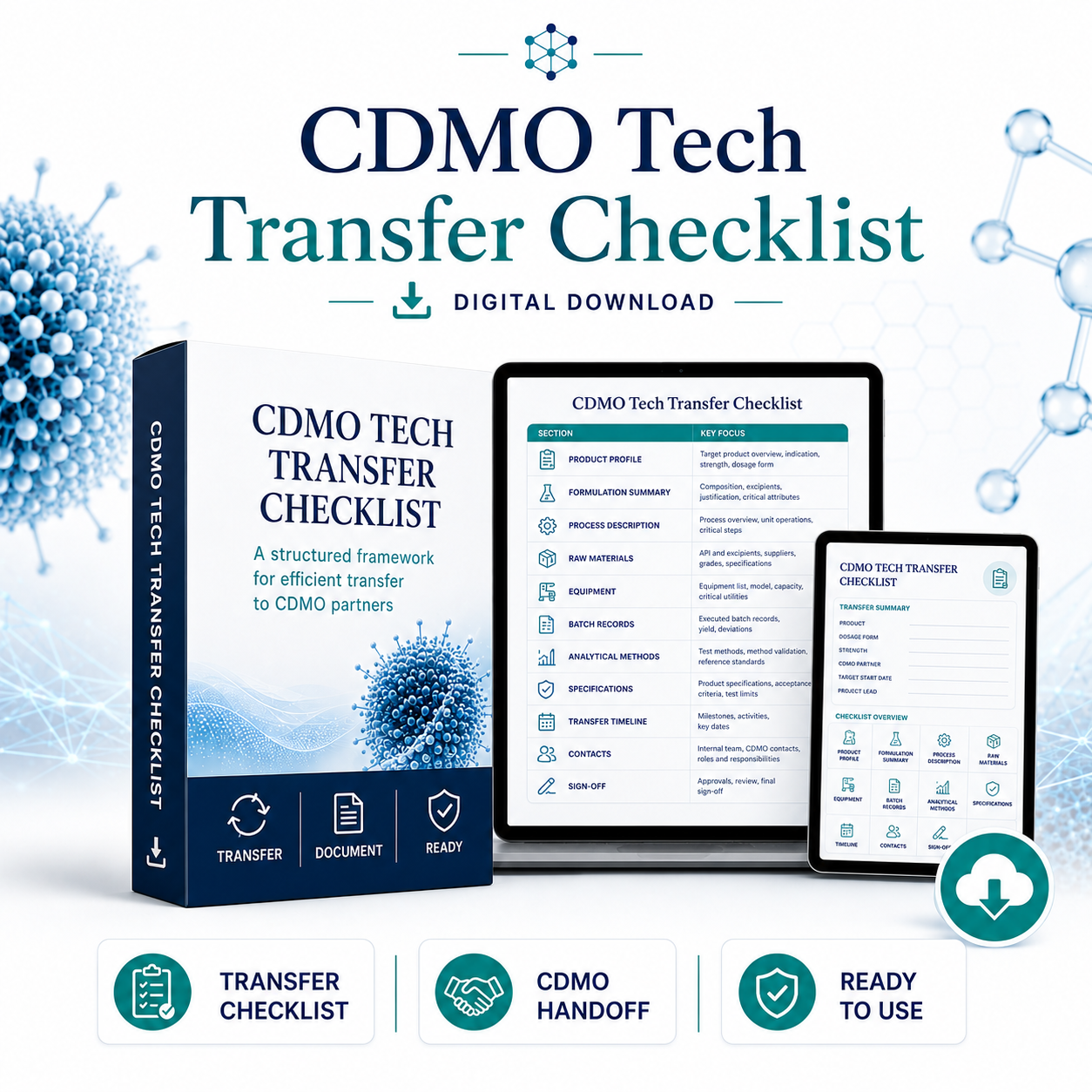 CDMO Tech Transfer Checklist
